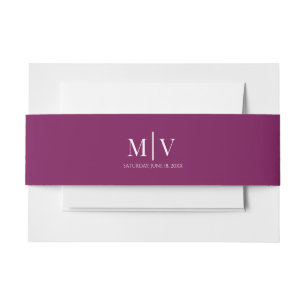 Violet Magenta Lila Wedding Einladungsbanderole