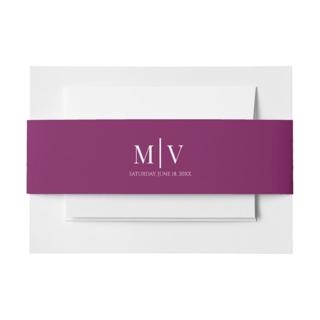 Violet Magenta Lila Wedding Einladungsbanderole (Vorderseite Beispiel)