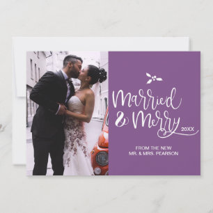 Violet, Marié et Joyeux, Noël, Carte photo