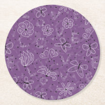 Violet Mauve Butterfly LIEBE - nahtloses Muster.
