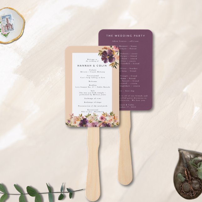 Violet Meadows Modern Fall Floral Fächer (Von Creator hochgeladen)