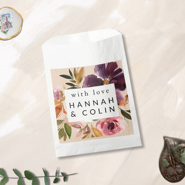 Violet Meadows Modern Fall Floral Geschenktütchen (Von Creator hochgeladen)