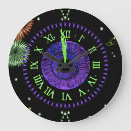 Violet Midnight Clock Große Wanduhr