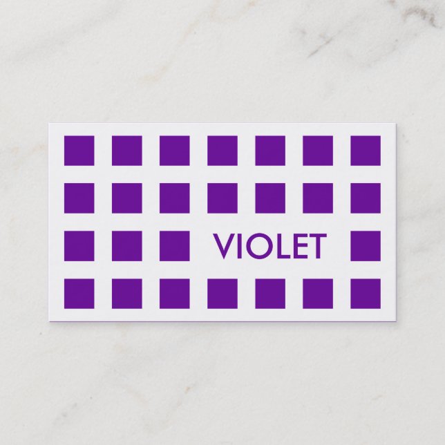 VIOLET (Mod-Quadrate) Visitenkarte (Vorderseite)