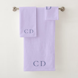 Violet monogramme initiales minimaliste