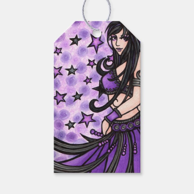 Violet Moon Belly Dancer Geschenkanhänger (Vorderseite)