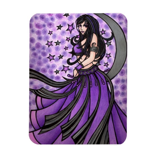Violet Moon Belly Dancer Magnet (Vertikal)