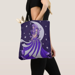 Violet Moon Goddess Bly Dancer Lila Art Tasche