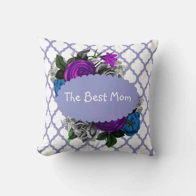Violet Mothers Day Pillow Kissen (Vorderseite)