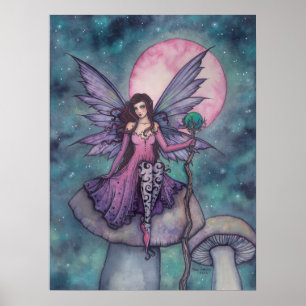 Violet Night Feen Kunst von Molly Harrison Poster