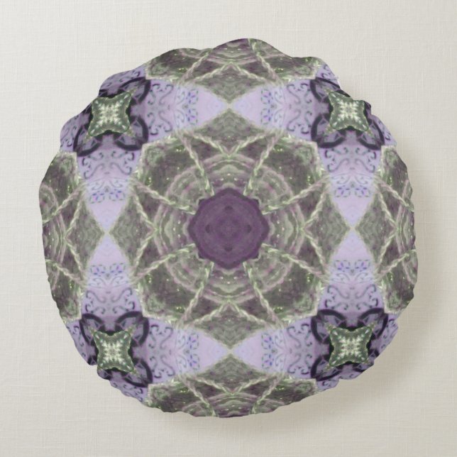Violet Olive Rundes Kissen (Rückseite)