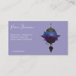 VIOLET ORACLE MYSTISCHES LOTUS-SYMBOL VISITENKARTE