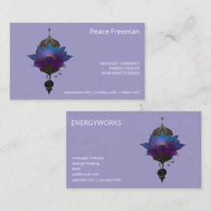 VIOLET ORACLE MYSTISCHES LOTUS-SYMBOL VISITENKARTE