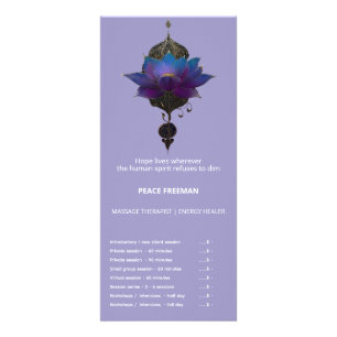 VIOLET ORACLE MYSTISCHES LOTUS-SYMBOL WERBEKARTE