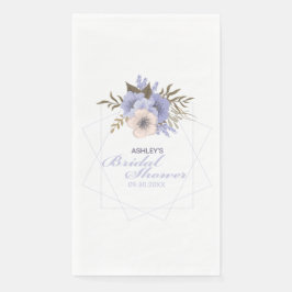 Violet Peach Pastel Geometrische Rose Brautparty Serviette