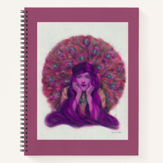 Violet Peacock Notebook - Journal Notizbuch