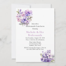 Violet Peony and Rose Bridesmaids Luncheon