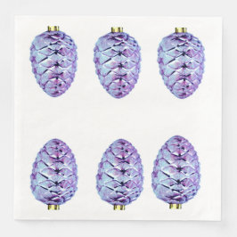 Violet Pinecones Paper Napkin Serviette