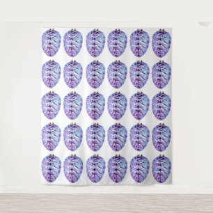 Violet Pinecones Tapestry Wandteppich