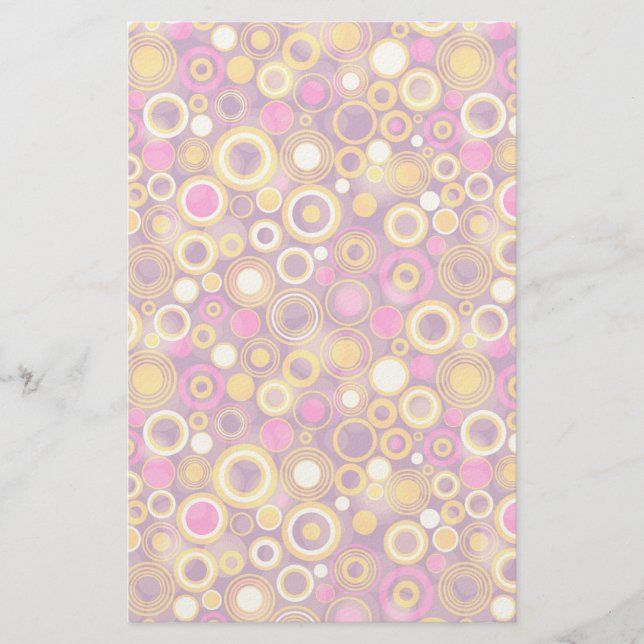 Violet Polka Dot Pattern Briefpapier (Vorderseite)
