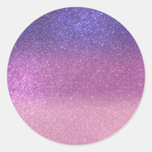 Violet Princess Blush Pink Triple Glitzer Runder Aufkleber