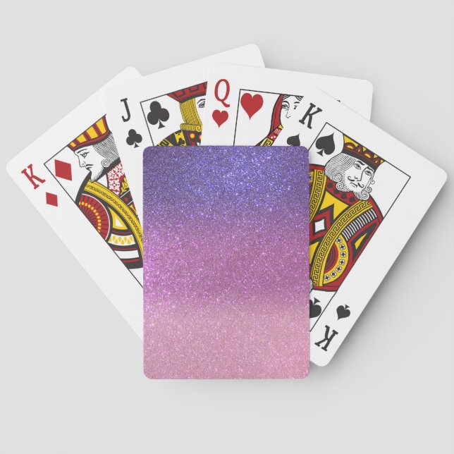 Violet Princess Blush Pink Triple Glitzer Spielkarten (Rückseite)