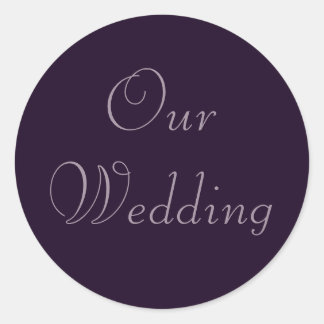 Violet Profond Nos Stickers Mariage