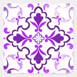 Violet Quadratischer Aufkleber