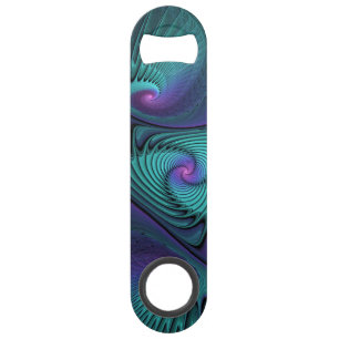 Violet Rencontre Turquoise Moderne Art Fractal Abs