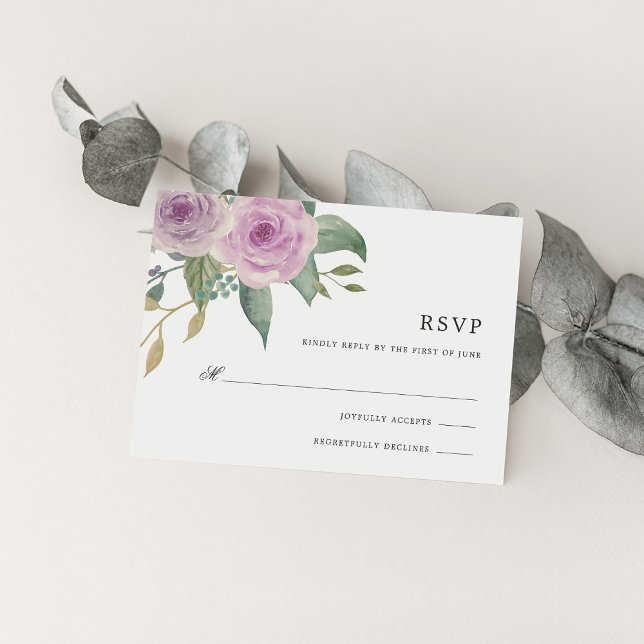 Violet & Sage RSVP-Karte RSVP Karte (Von Creator hochgeladen)
