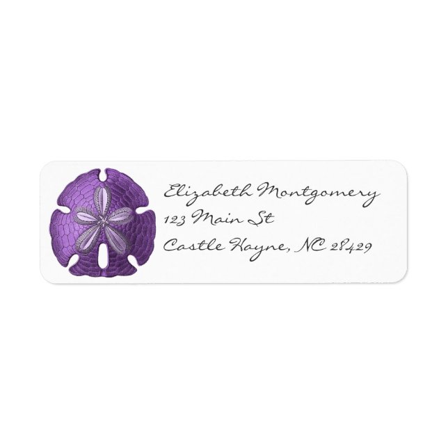 Violet Sand Dollar Labels (Vorne)