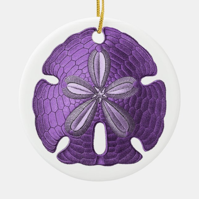 Violet Sand Dollar Ornament (Vorne)