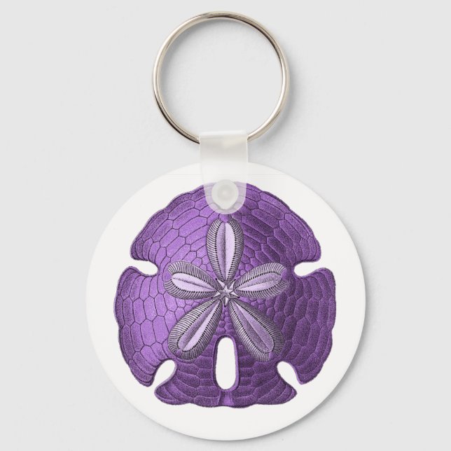Violet Sand Dollar Schlüsselanhänger (Vorderseite)