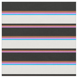 Violet, Siena, Black, White & Deep Sky Blue Stoff