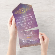 Violet Sky Gold Moon All in One Handfasting Einlad