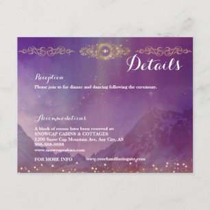Violet Sky Gold Moon Einschlusskarte Begleitkarte