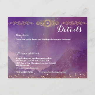 Violet Sky Gold Moon Einschlusskarte Begleitkarte