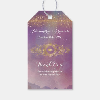 Violet Sky Gold Moon Geschenkanhänger