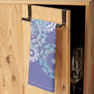 Violet Snowflakes Serviettes de cuisine