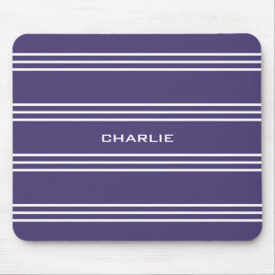 Violet Streifen, kundenspezifisch monogramm Mousep Mousepad