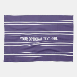 Violet Stripes serviette de cuisine personnalisée