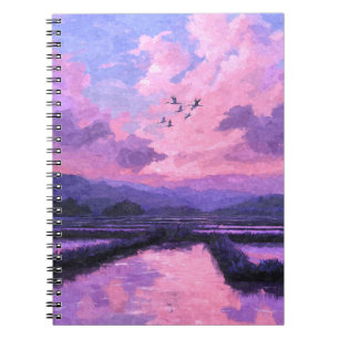 Violet Sunset Flight Notebook Notizblock