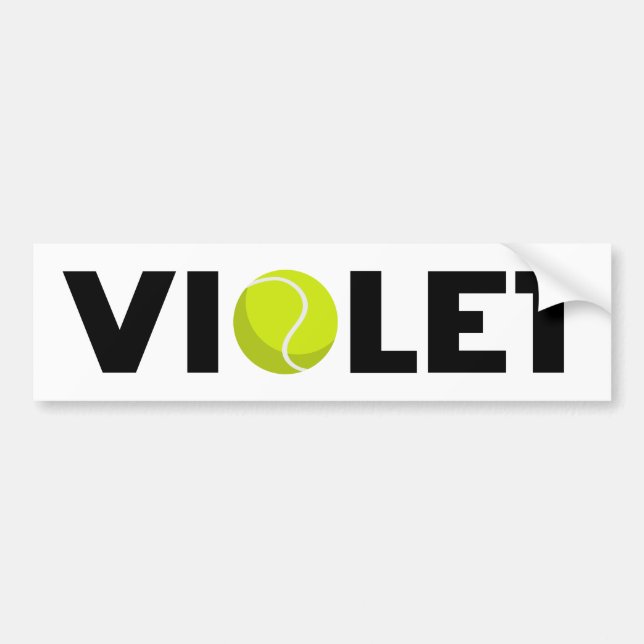 Violet Tennis Autoaufkleber (Vorne)