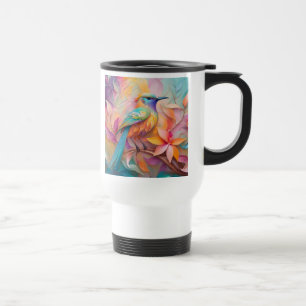 Violet Throated Songbird Fantasy Bird Reisebecher