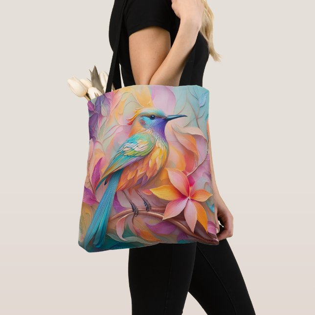 Violet Throated Songbird Fantasy Bird Tasche (Von Nahem)