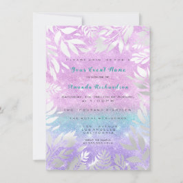 Violet Tiffany Glitzer Ombre Floral Funkelnd Bridg Einladung