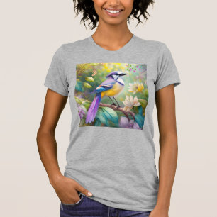 Violet Tufted Jay Fantasy Bird T-Shirt