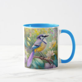 Violet Tufted Jay Fantasy Bird Tasse