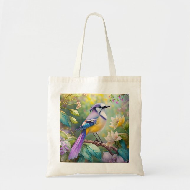 Violet Tufted Jay Fantasy Bird Tragetasche (Vorne)
