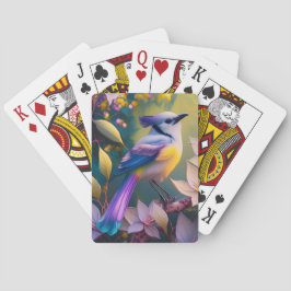 Violet Tufted Yellow Breasted Fantasy Bird Spielkarten